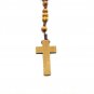 Holy Land Rosary Olive Wood 3 Pcs With Jerusalem Silver Label Cross Hand Made