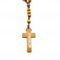 Holy Land Rosary Olive Wood 3 Pcs With Jerusalem Silver Label Cross Hand Made