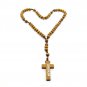 Holy Land Rosary Olive Wood 3 Pcs With Jerusalem Silver Label Cross Hand Made