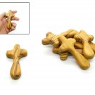 Olive Wood Holding Cross Comfort Cross 3.7" / 5 Pcs Lot Hand Made Holy Land