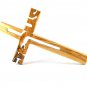 Olive Wood Jesus Christ Name Carved 30 cm Cross Wall Hanging Crucifix Jerusalem