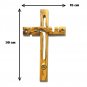 Jesus Wall Cross 30 cm Olive Wood Hand Carved With Soil Jerusalem