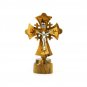 10 Pcs Olive Wood Cross Double Layered With Stand Hand Made Holy Land Jerusalem
