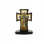 Olive Wood Cross & Metal Crucifix Double Layered With Stand Holy Land Jerusalem