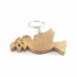 Olive Wood Key Chain Dove of Peace Key Ring Hand Carved Holy Land Bethlehem