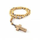 Olive Wood Rosary Beads With Cross Pendant Hand Made Holy Land Bethlehem