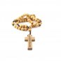 Olive Wood Rosary Beads With Cross Pendant Hand Made Holy Land Bethlehem