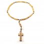 Olive Wood Rosary Beads With Cross Pendant Hand Made Holy Land Bethlehem