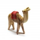 Olive Wood Camel With Red Saddle Hand Carved Holy Land Bethlehem
