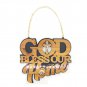 Olive Wood God Bless Our Home Plaque Hand Made Holy Land Jerusalem
