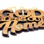 Olive Wood God Bless Our Home Plaque Hand Made Holy Land Jerusalem