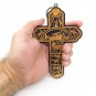 Olive Wood Noah's Ark Hanging Cross Hand Made Holy Land Jerusalem