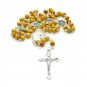 Olive Wood Rosary With Soil And Metal Cross Hand Made Holy Land Jerusalem