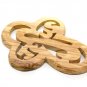 Olive Wood Cross Jesus Name Hand Carved Holyland Jerusalem