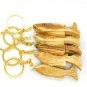 5 Pcs Olive Wood Fish Ichthys Keychain Keyring Hand Carved Holyland Jerusalem