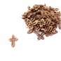 50 Pcs Olive Wood Cross Pendants Charms Hand Made Laser Cut Holy Land Jerusalem