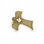 50 Pcs Olive Wood Tau Cross With Heart Pendants Charms Hand Made Holy Land Jerusalem