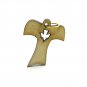 50 Pcs Olive Wood Tau Cross With Heart Pendants Charms Hand Made Holy Land Jerusalem