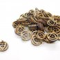 50 Pcs Olive Wood Cross Inside Heart Pendants Charms Hand Made Holy Land Jerusalem