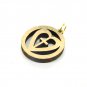 50 Pcs Olive Wood Cross Inside Heart Pendants Charms Hand Made Holy Land Jerusalem
