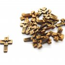 50 Pcs Olive Wood Cross Dove of Peace Pendants Charms Hand Made Holy Land Jerusalem
