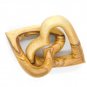 Olive Wood 2 Intertwined Linked Hearts Hand Made Holy Land Jerusalem
