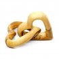 Olive Wood 2 Intertwined Linked Hearts Hand Made Holy Land Jerusalem
