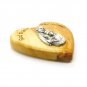Olive Wood Heart Shaped Fridge Magnet Holy Family Icon Hand Made Holy Land Jerusalem