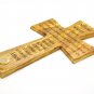 Olive Wood Lord's Prayer Wall Hanging Cross Hand Made Holy Land Jerusalem