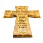 Olive Wood Lord's Prayer Wall Hanging Cross Hand Made Holy Land Jerusalem