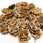 50 Pcs Of Olive Wood Jerusalem Cross Pendants Hand Made Holy Land Jerusalem