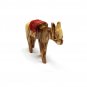 Olive Wood Hand Carved Donkey Statue With Red Saddle Holy Land Jerusalem