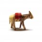Olive Wood Hand Carved Donkey Statue With Red Saddle Holy Land Jerusalem