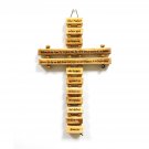 Olive Wood Wall Cross Lord's Prayer 9 Inches Hand Made Jerusalem Holy Land