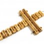 Olive Wood Wall Cross Lord's Prayer 9 Inches Hand Made Jerusalem Holy Land