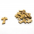 50 Pcs Olive Wood Tau Cross Pendants Hand Made Holy Land Jerusalem