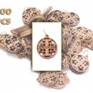 300 Pcs Of Olive Wood Jerusalem Cross Pendants Charms Hand Made Holy Land Jerusa