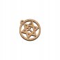 50 Pcs Olive Wood David Star with Cross Inside Circle Pendant Charm Holy Land