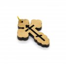 50 Pcs Russian Orthodox Cross Pendants Charms Olive Wood Handmade Holyland...