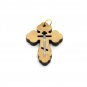 50 Pcs Russian Orthodox Cross Pendants Charms Olive Wood Handmade Holyland...