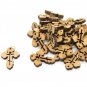 50 Pcs Russian Orthodox Cross Pendants Charms Olive Wood Handmade Holyland...