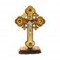 Olive Wood Cross With Stand & Metal Crucifix Hand Made Jerusalem Holy Land