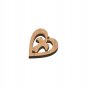 50 Pcs Olive Wood Tau Cross Inside Heart Shape Pendants Hand Made Jerusalem