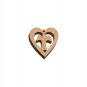 50 Pcs Olive Wood Tau Cross Inside Heart Shape Pendants Hand Made Jerusalem
