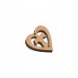 50 Pcs Olive Wood Tau Cross Inside Heart Shape Pendants Hand Made Jerusalem