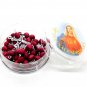 12 Pcs Red Wood Beads Rosary Catholic Crucifix Rose Smell Holy Land Jerusalem