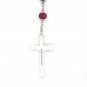 12 Pcs Red Wood Beads Rosary Catholic Crucifix Rose Smell Holy Land Jerusalem