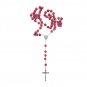 12 Pcs Red Wood Beads Rosary Catholic Crucifix Rose Smell Holy Land Jerusalem