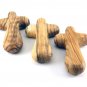 3 Pcs Olive Wood Hand Holding Crosses 4.5" Hand Made Holy Land Jerusalem