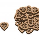 50 Pcs Olive Wood "Jesus" Name Inside Heart Shape Pendants Hand Made Jerusalem